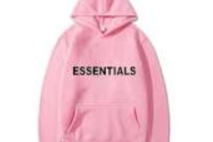 pink essentials hoodie